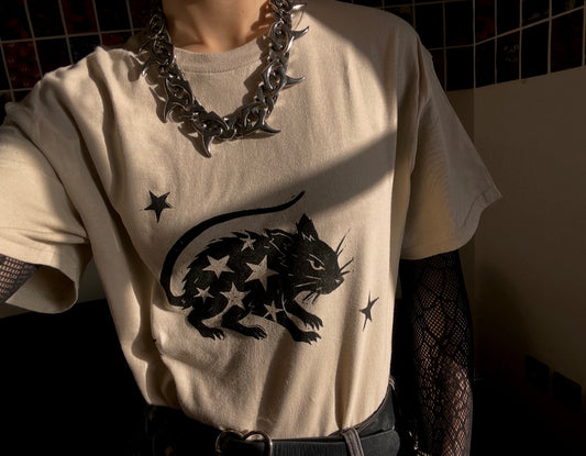 STARRY RAT beige/sand T-shirt