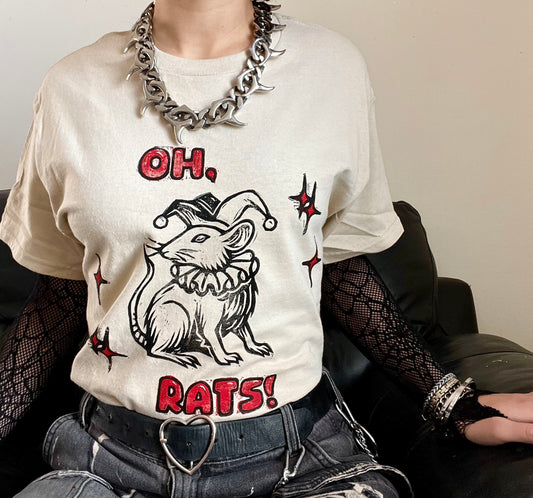 OH, RATS! jester rat beige/sand T-shirt
