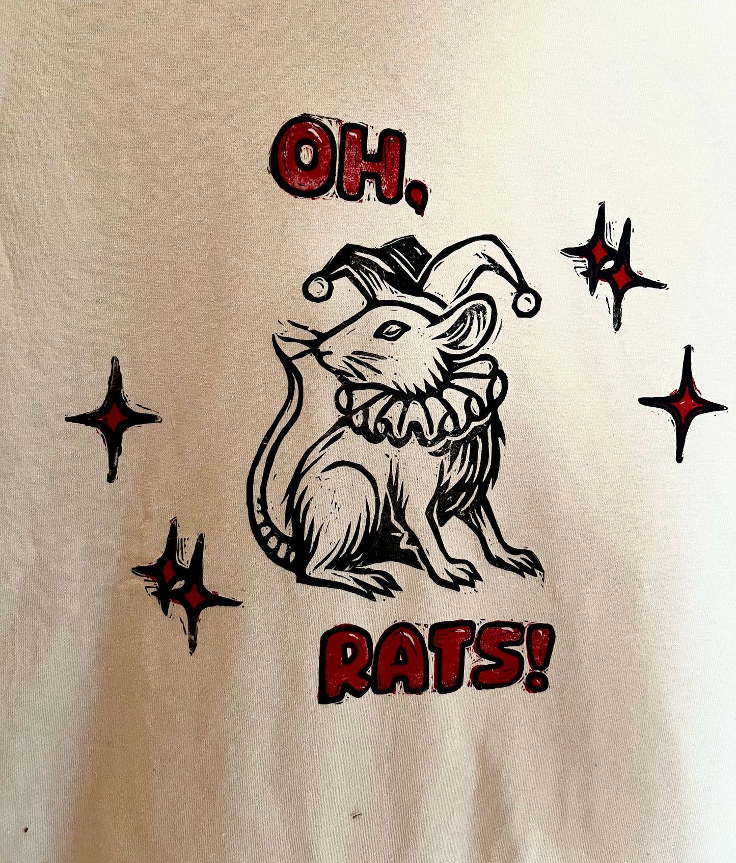 OH, RATS! jester rat beige/sand T-shirt