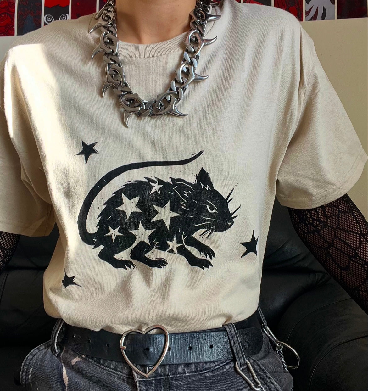 STARRY RAT beige/sand T-shirt