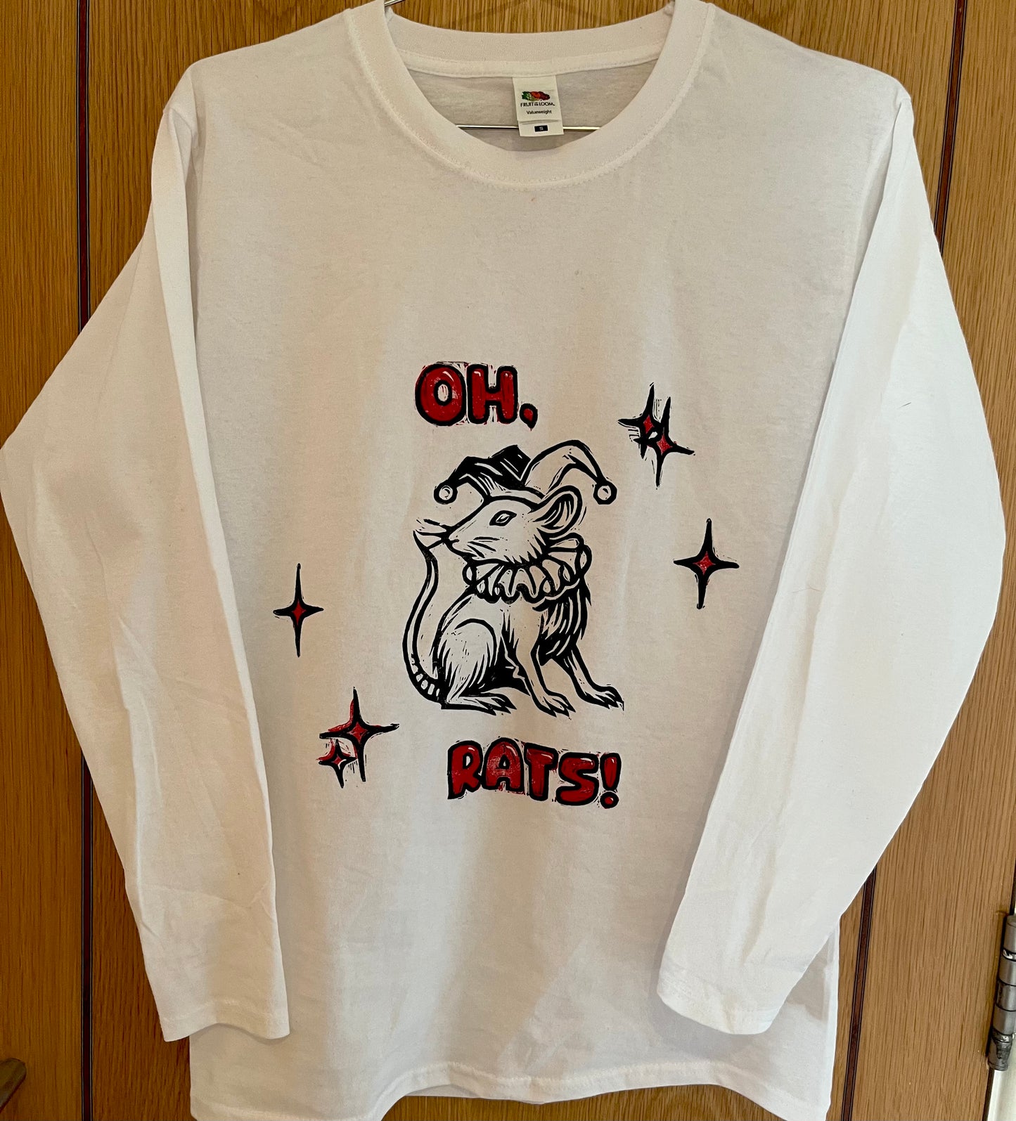 OH, RATS! jester rat white longsleeve top