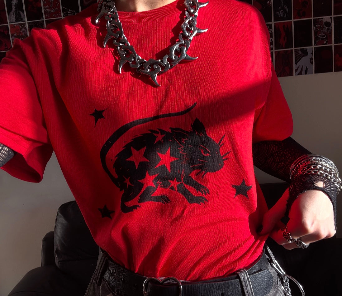 STARRY RAT red T-shirt