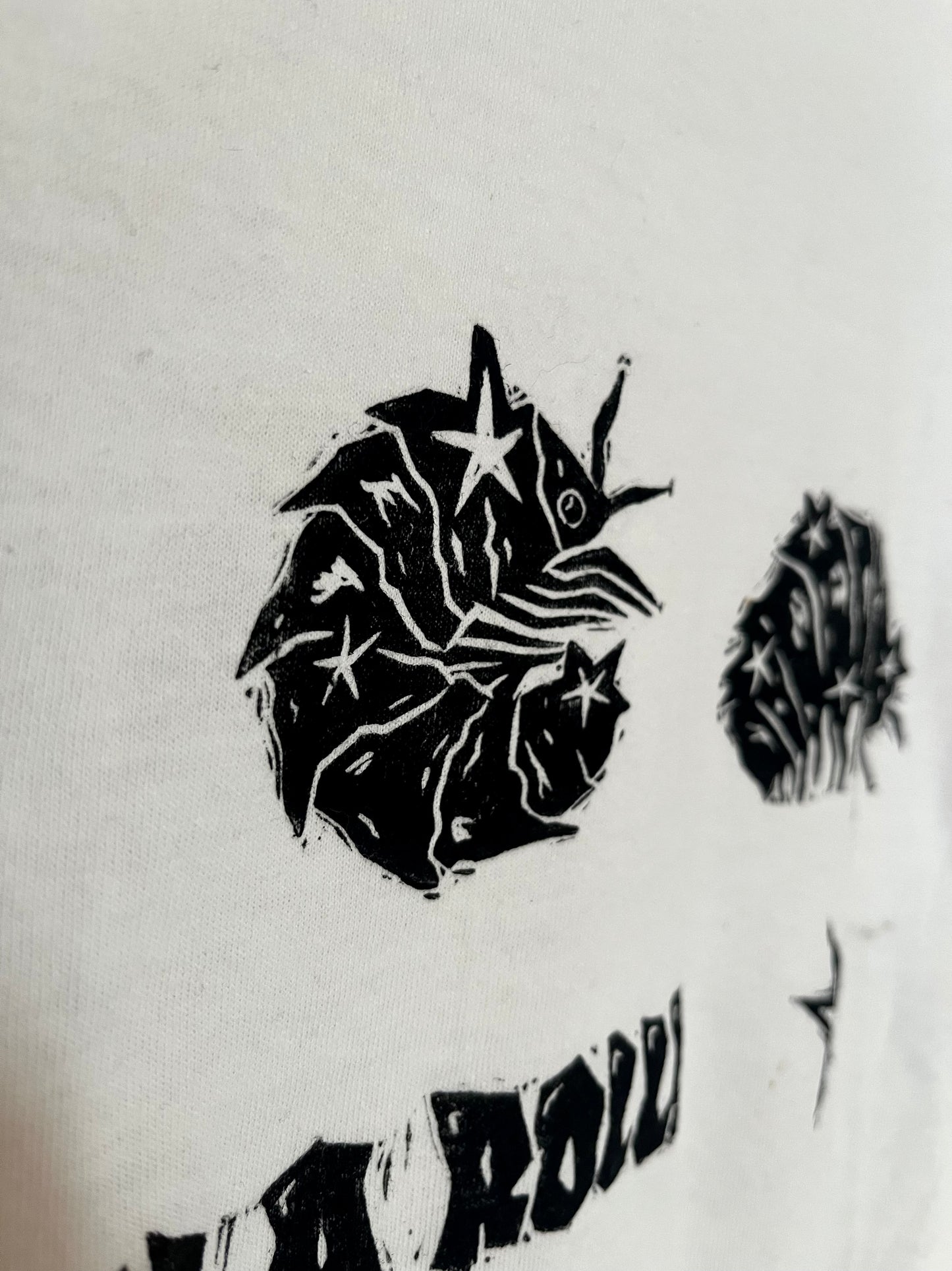 ON A ROLL! white woodlouse/isopod T-shirt