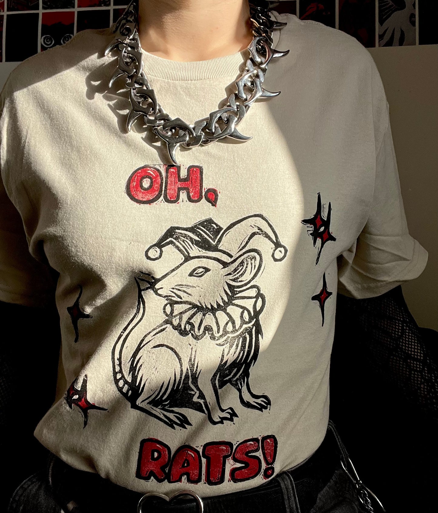 OH, RATS! jester rat beige/sand T-shirt