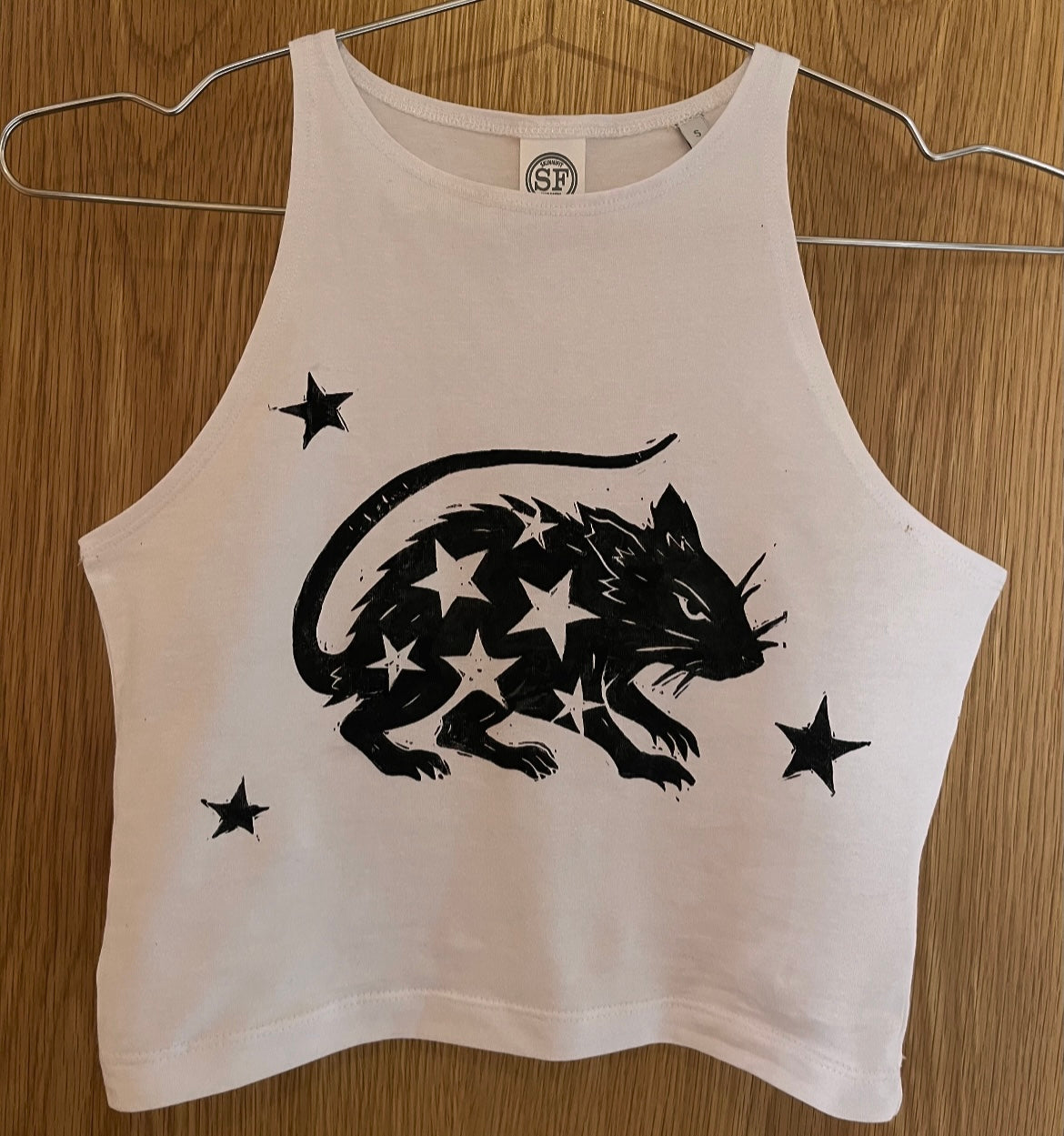STARRY RAT white crop top