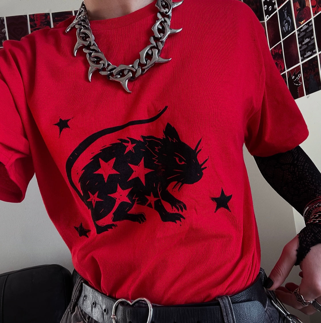 STARRY RAT red T-shirt